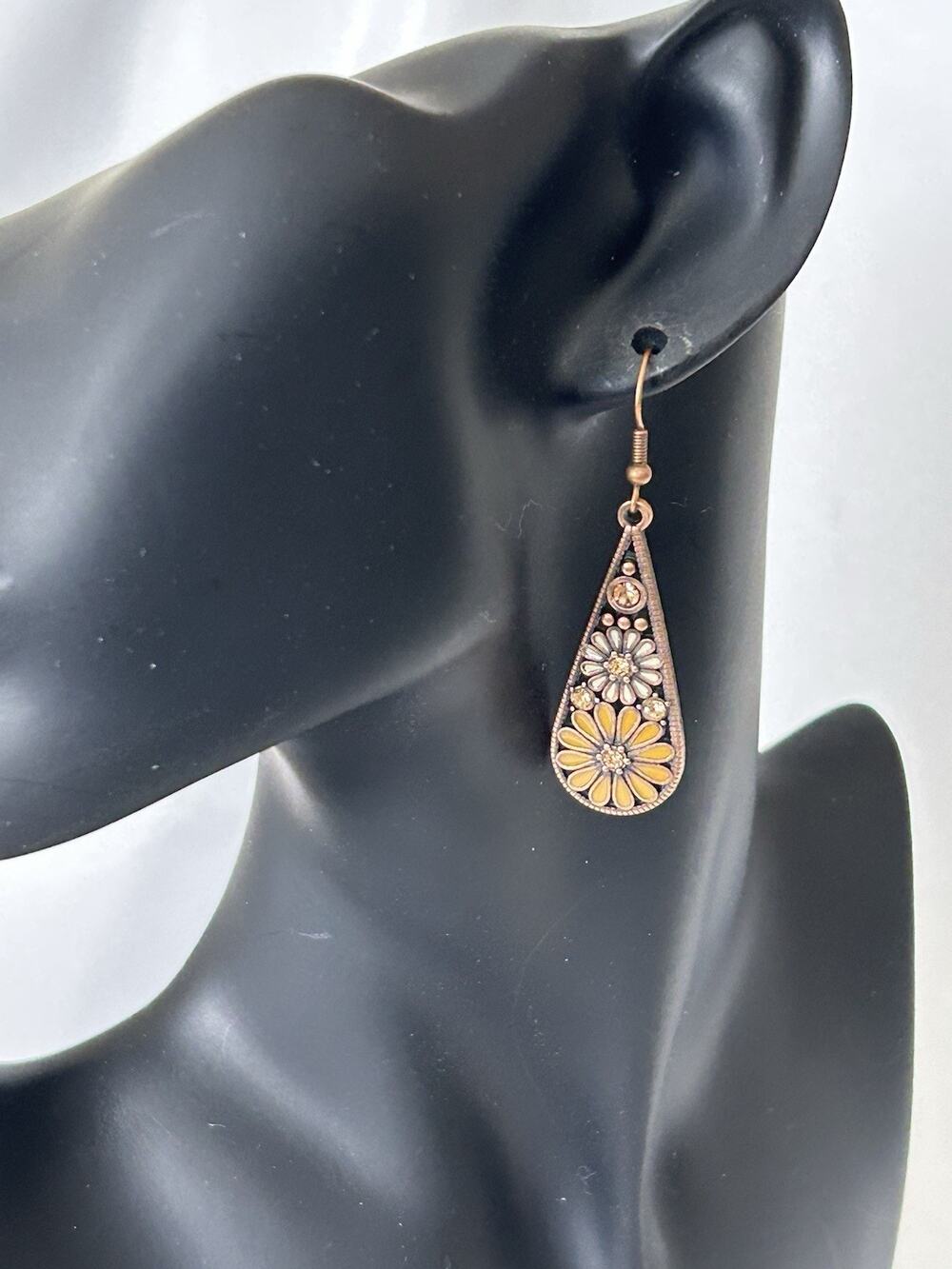 Lovely Boho Dangle Earrings Measures 2.25”